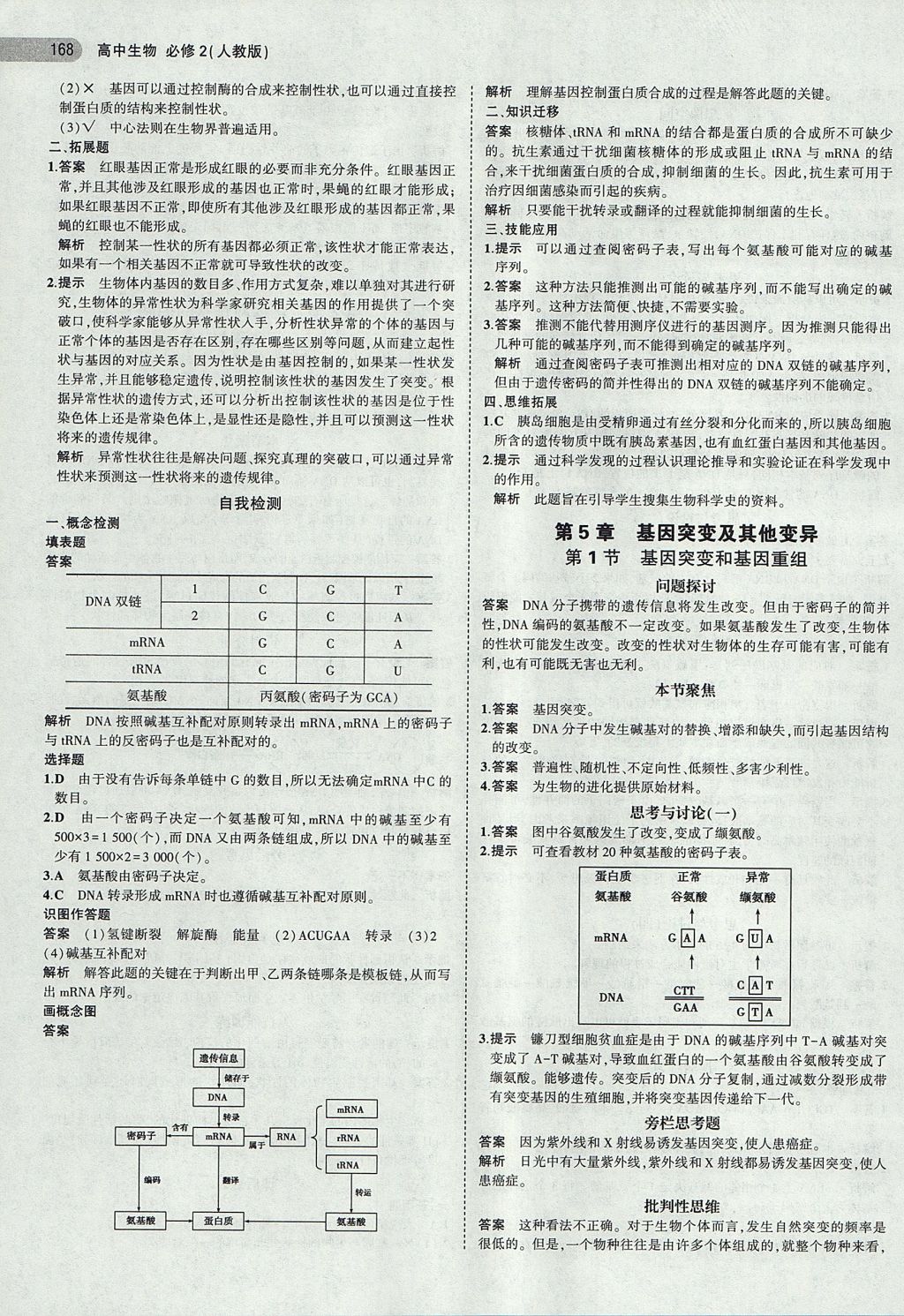 2018年課本人教版高中生物必修2 第10頁