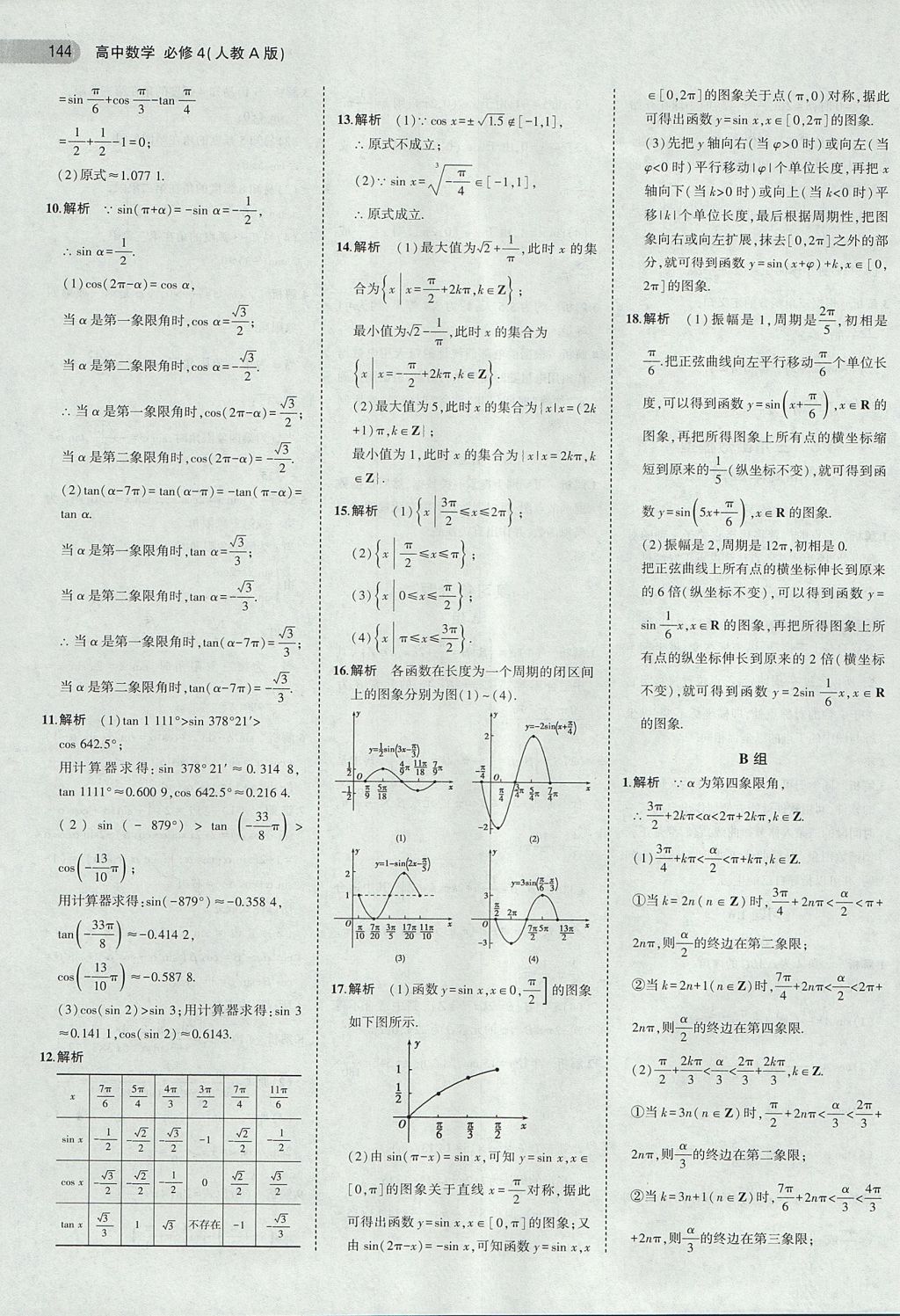 2018年課本人教A版高中數(shù)學(xué)必修4 第10頁