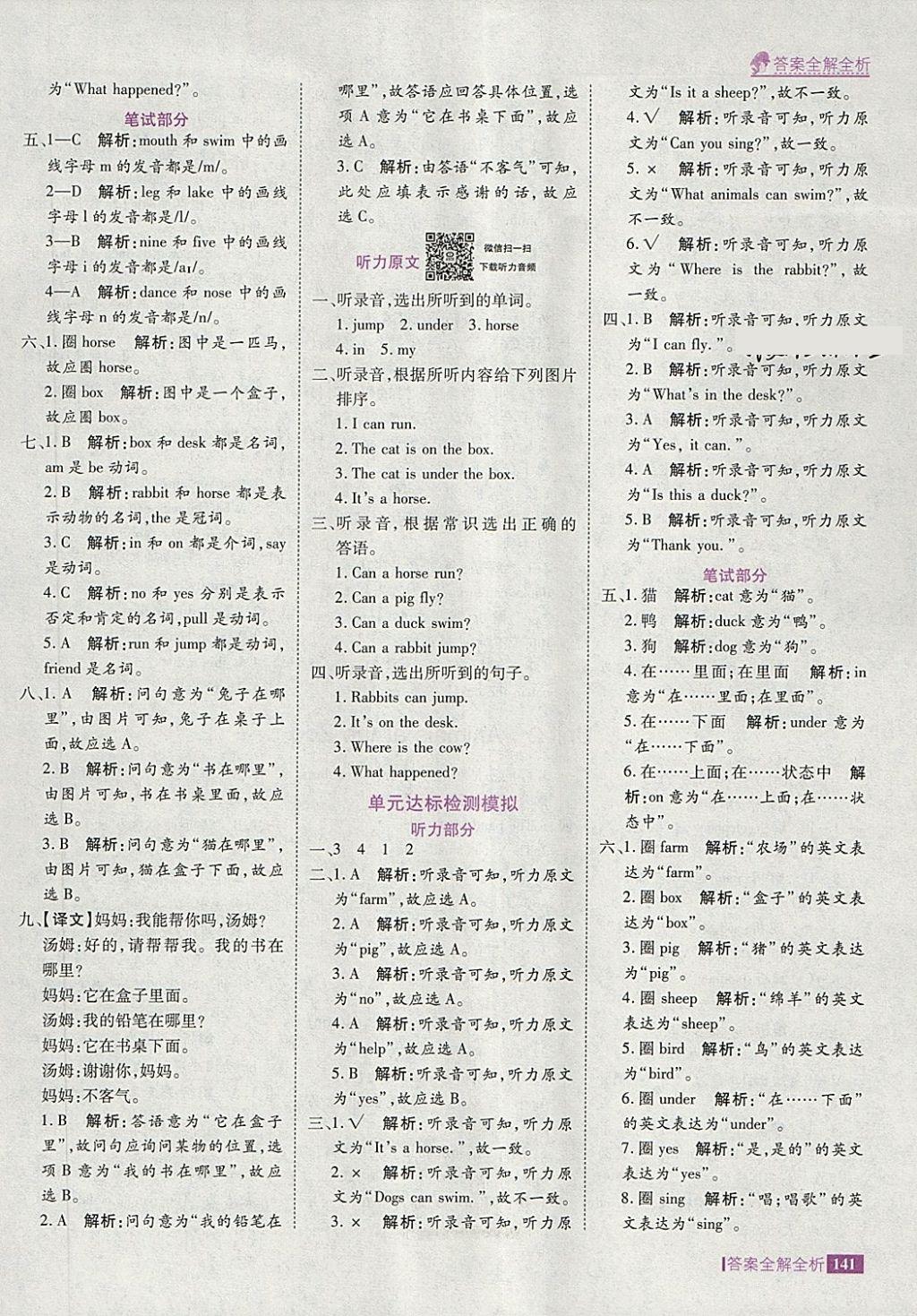 2018年考點集訓(xùn)與滿分備考三年級英語下冊冀教版 第5頁