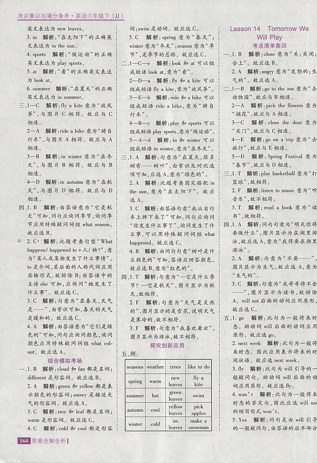 2018年考點集訓(xùn)與滿分備考六年級英語下冊冀教版 第20頁