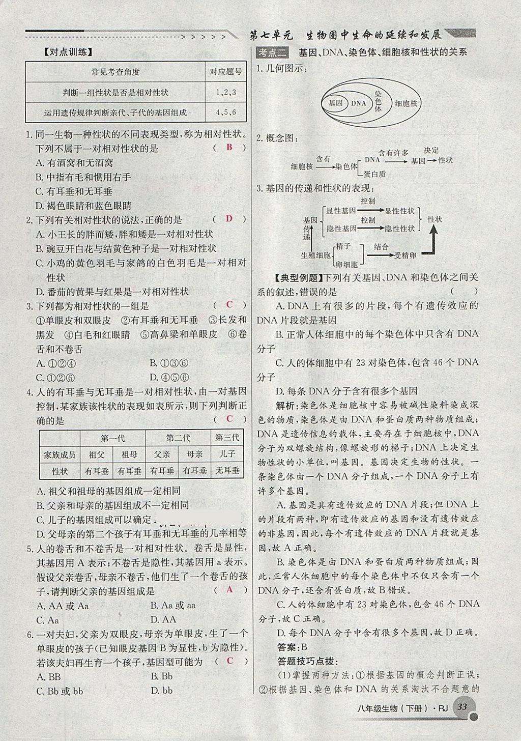 2018年導學與演練八年級生物下冊人教版貴陽專版 第57頁