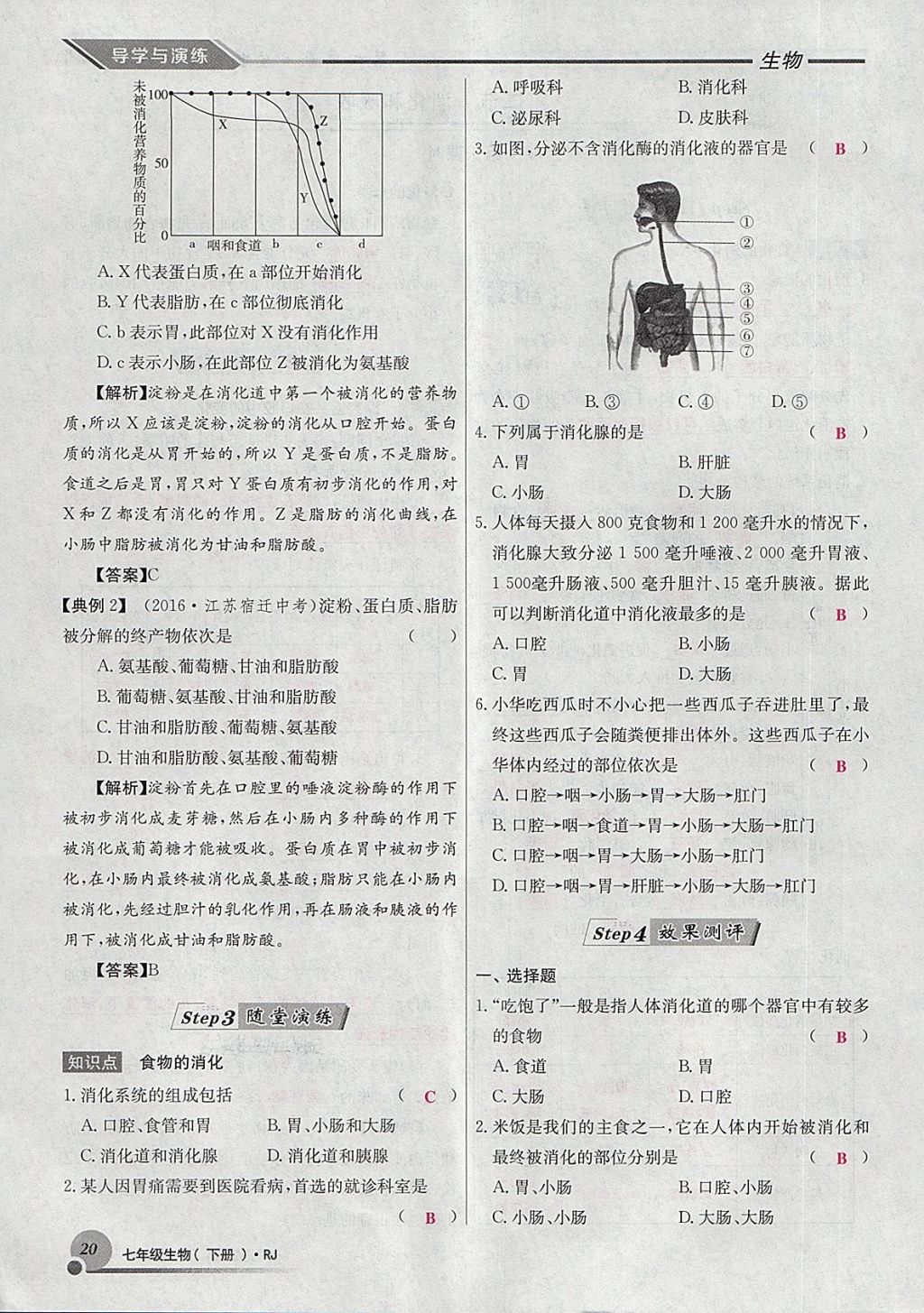 2018年導(dǎo)學(xué)與演練七年級(jí)生物下冊(cè)人教版貴陽專版 第75頁