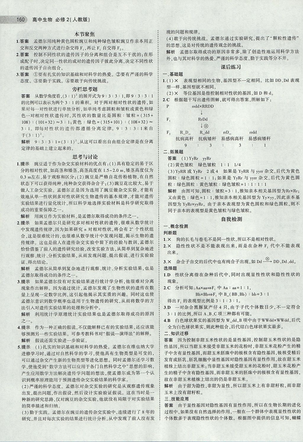 2018年課本人教版高中生物必修2 第2頁