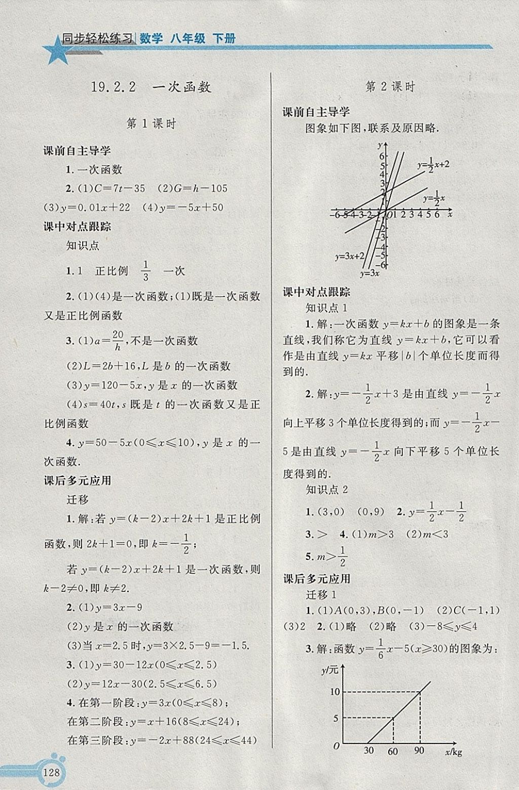 2018年同步轻松练习八年级数学下册 第21页