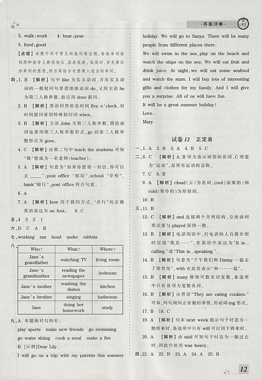 2018年王朝霞各地期末試卷精選六年級(jí)英語(yǔ)下冊(cè)冀教版河北專版 第8頁(yè)