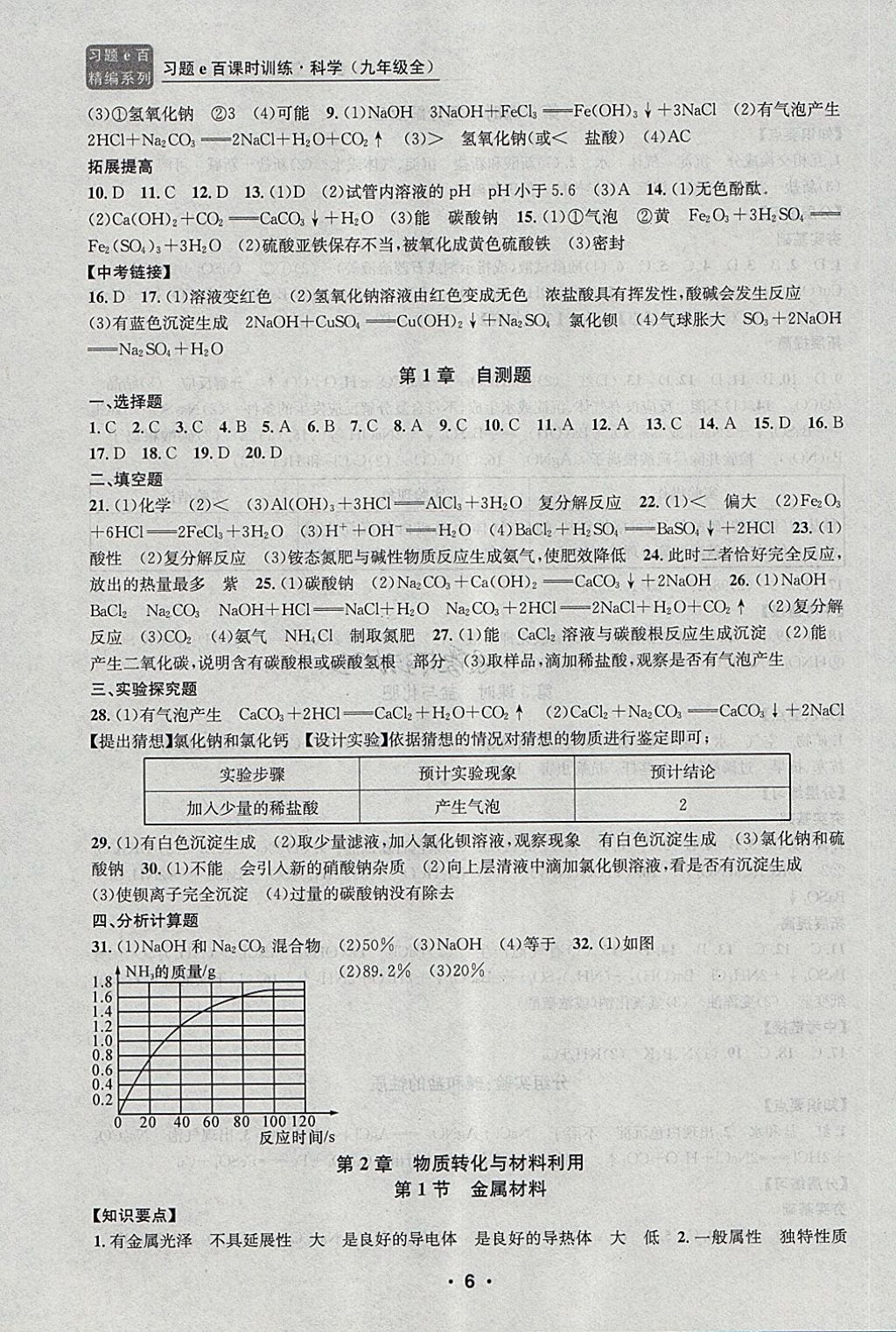 2017年習題E百課時訓練九年級科學全一冊浙教版 第6頁