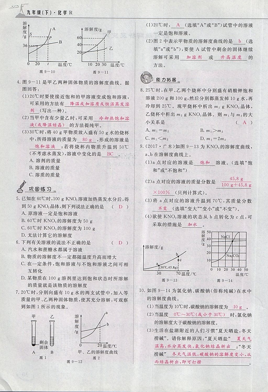 2018年五州圖書超越訓練九年級化學下冊人教版 第43頁