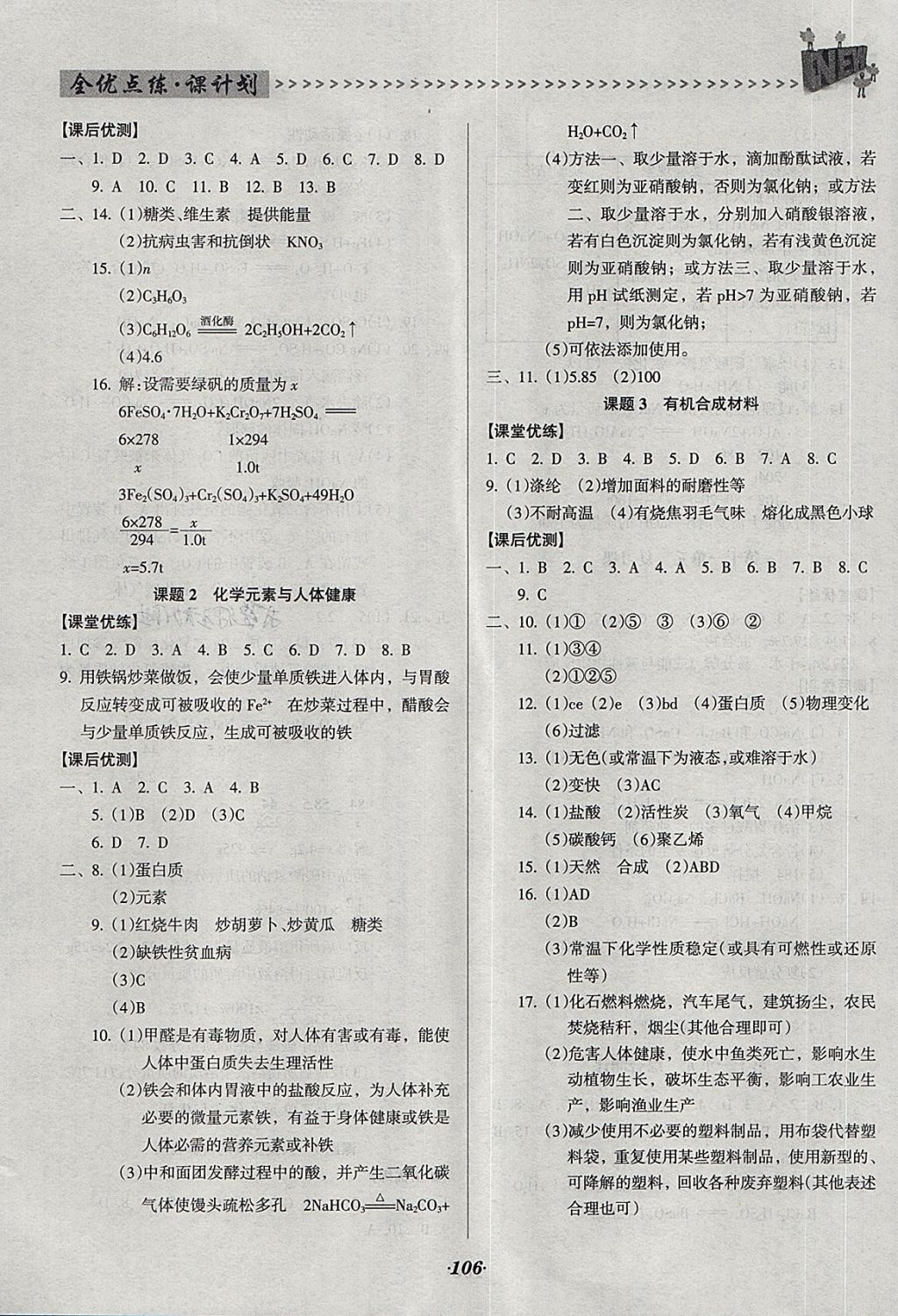 2018年全优点练课计划九年级化学下册人教版 第12页