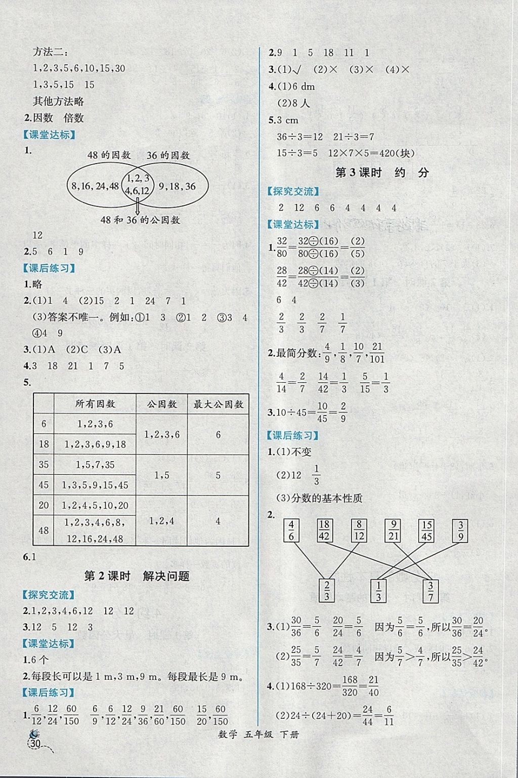 2018年同步導(dǎo)學(xué)案課時(shí)練五年級(jí)數(shù)學(xué)下冊(cè)人教版 第8頁(yè)