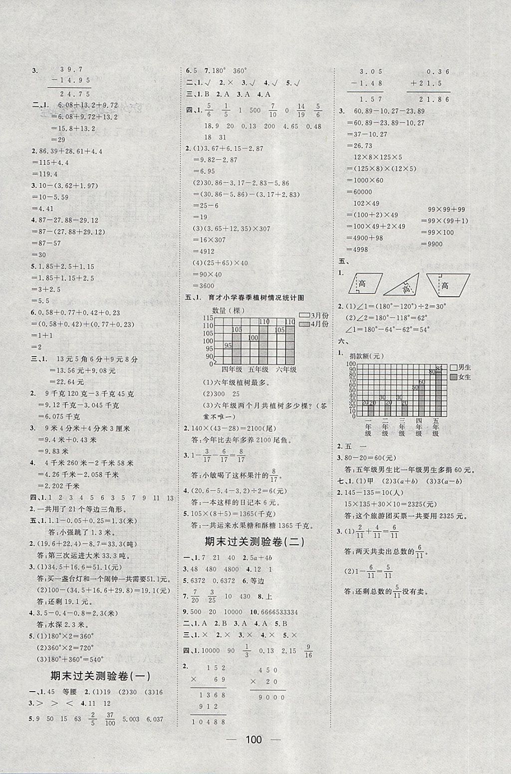 2018年陽光計劃第一步四年級數(shù)學下冊冀教版 第12頁