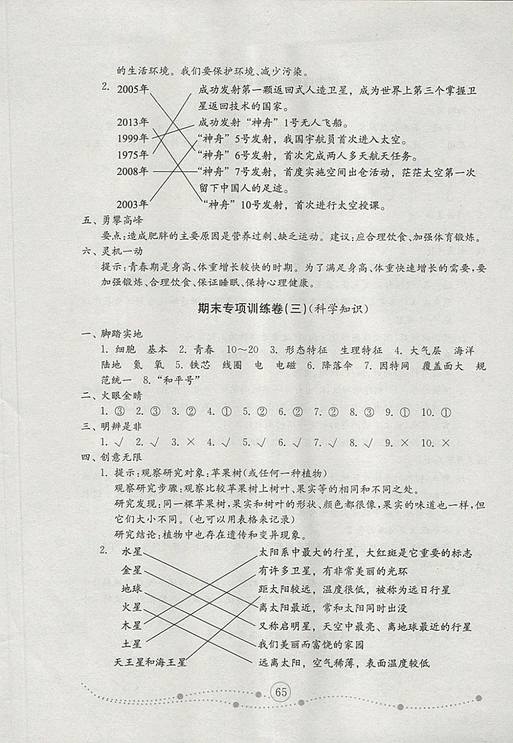 2018年金鑰匙小學(xué)科學(xué)試卷六年級下冊青島版 第9頁