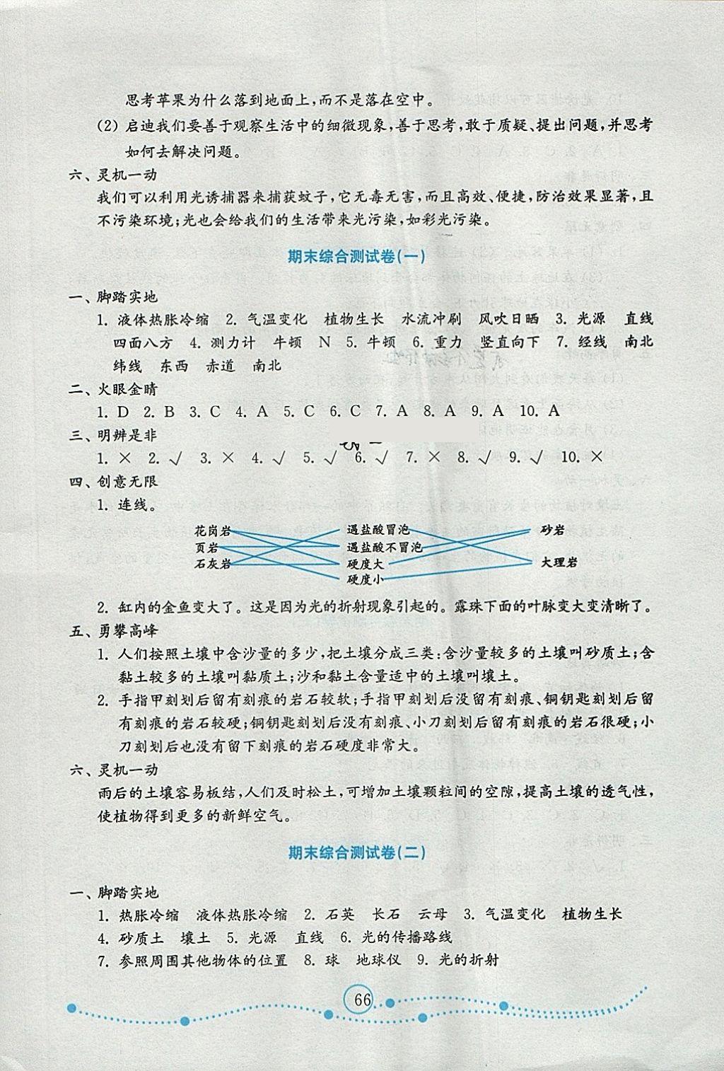 2018年金鑰匙小學(xué)科學(xué)試卷四年級下冊青島版金版 第10頁