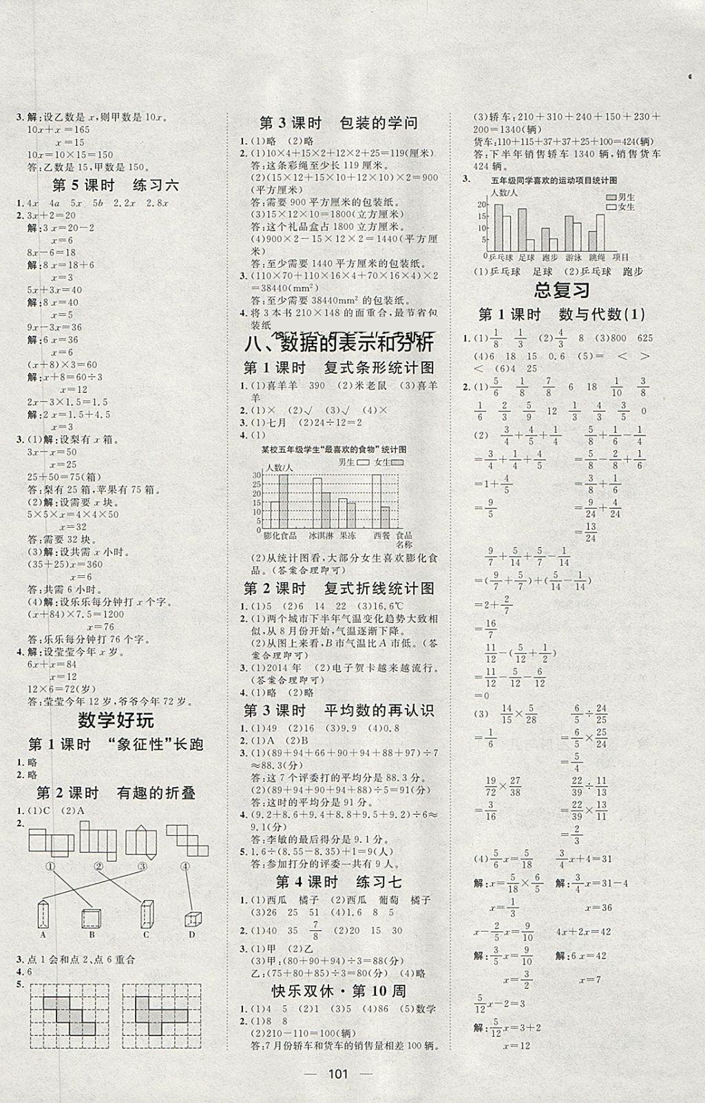 2018年阳光计划第一步五年级数学下册北师大版 第9页