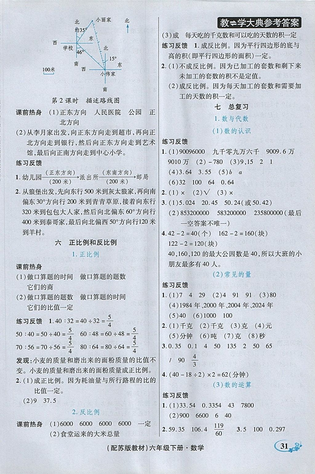 2018年教學大典六年級數(shù)學下冊蘇教版 第30頁