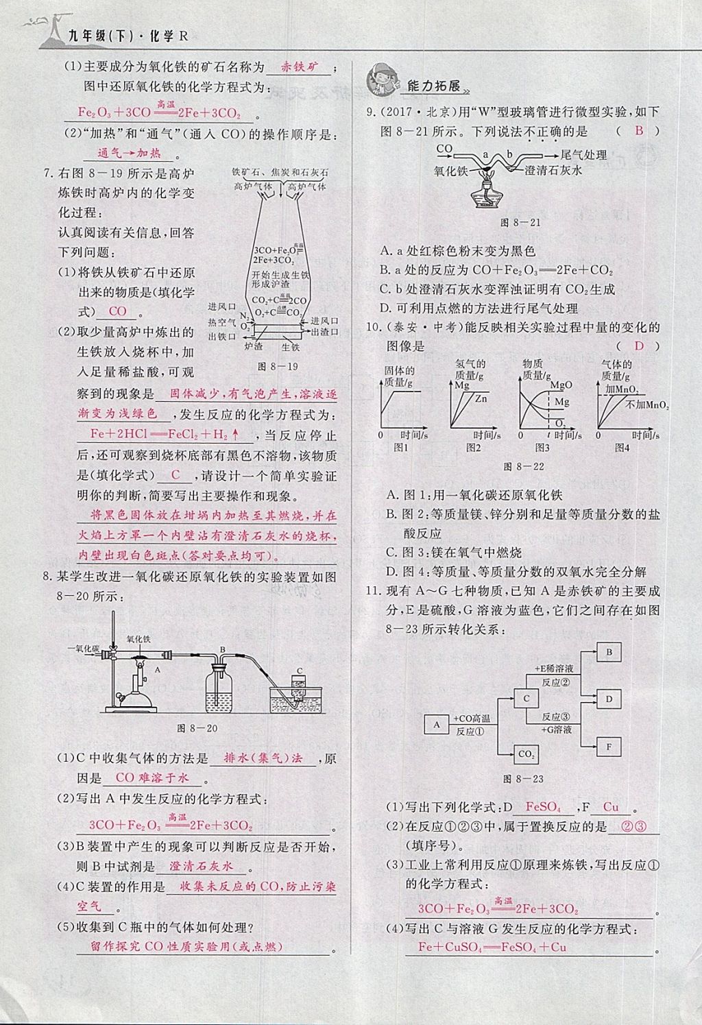 2018年五州圖書超越訓練九年級化學下冊人教版 第101頁