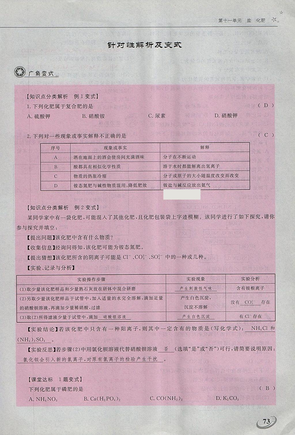 2018年五州圖書超越訓(xùn)練九年級化學(xué)下冊人教版 第136頁