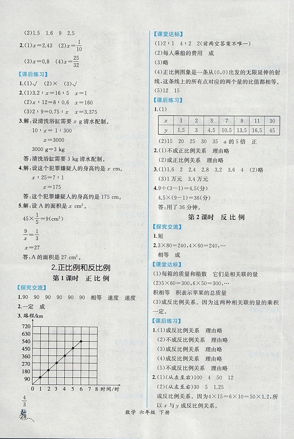 2018年同步导学案课时练六年级数学下册人教版 第6页