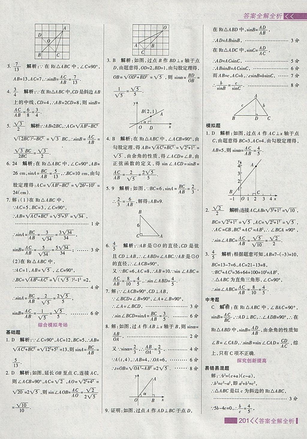 2018年考點集訓(xùn)與滿分備考九年級數(shù)學(xué)下冊 第33頁