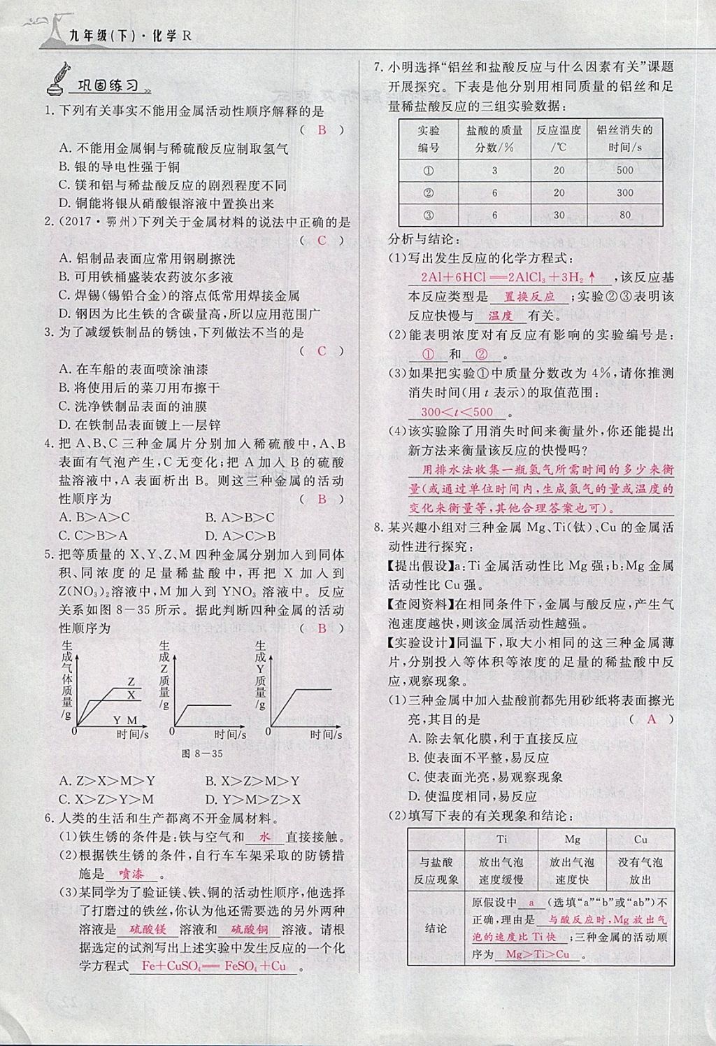 2018年五州圖書超越訓(xùn)練九年級化學(xué)下冊人教版 第117頁