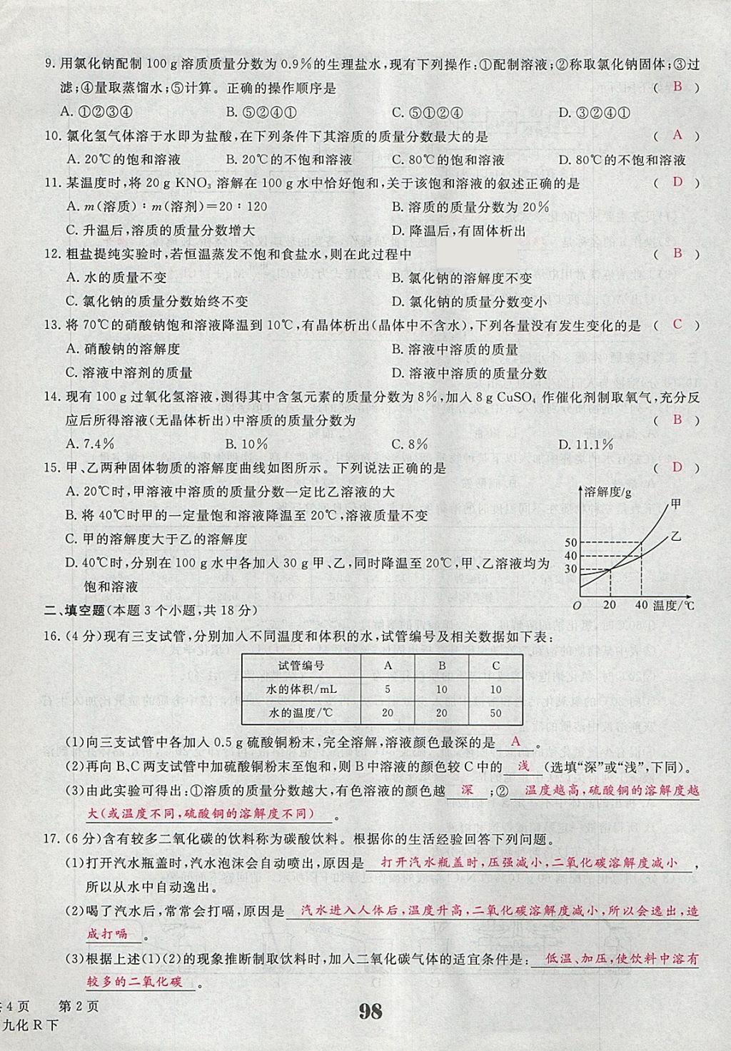 2018年五州圖書(shū)超越訓(xùn)練九年級(jí)化學(xué)下冊(cè)人教版 第6頁(yè)