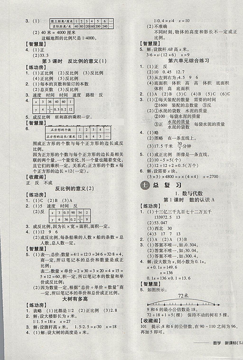 2018年全品学练考六年级数学下册苏教版 第7页