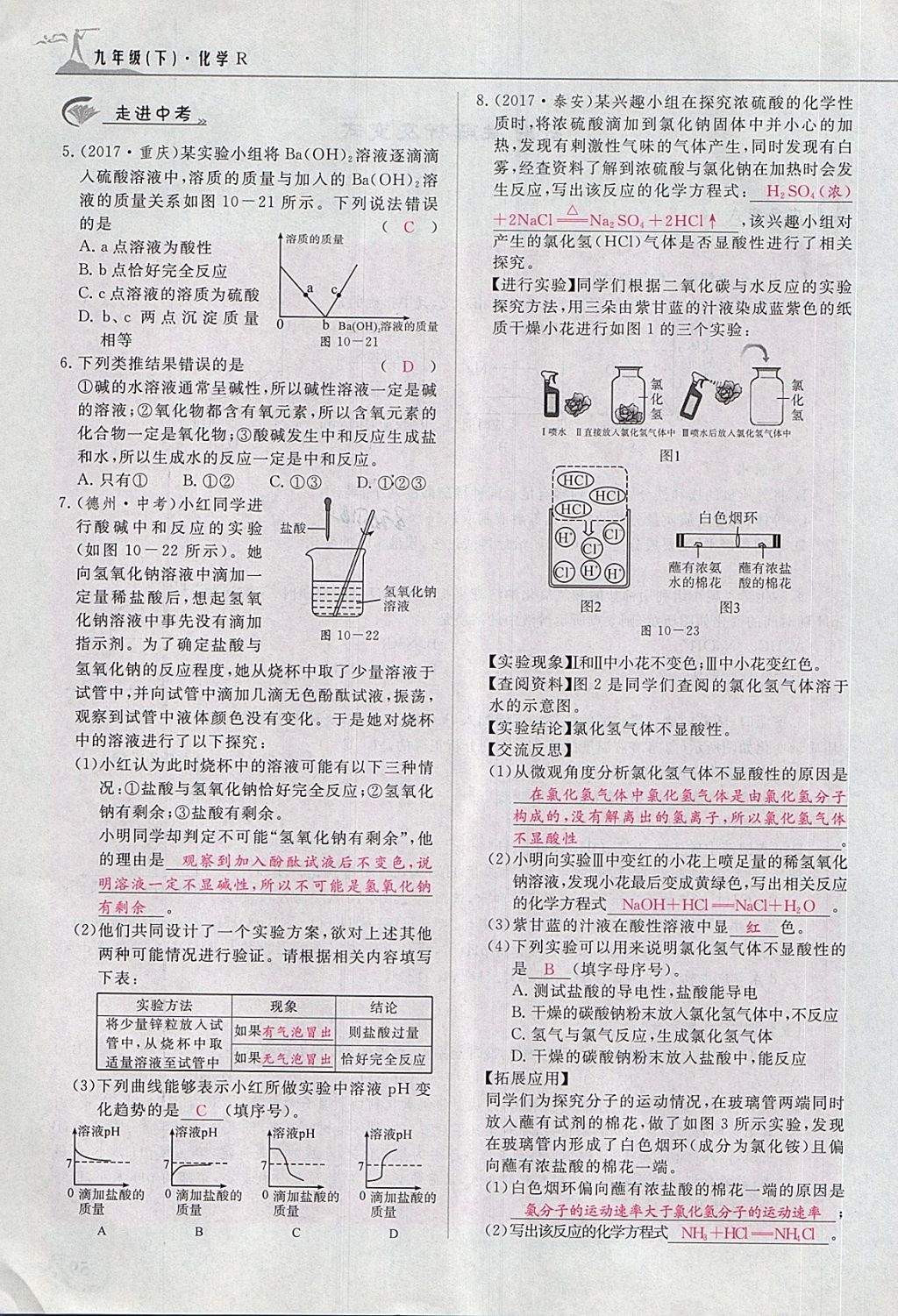 2018年五州圖書超越訓(xùn)練九年級(jí)化學(xué)下冊(cè)人教版 第203頁(yè)