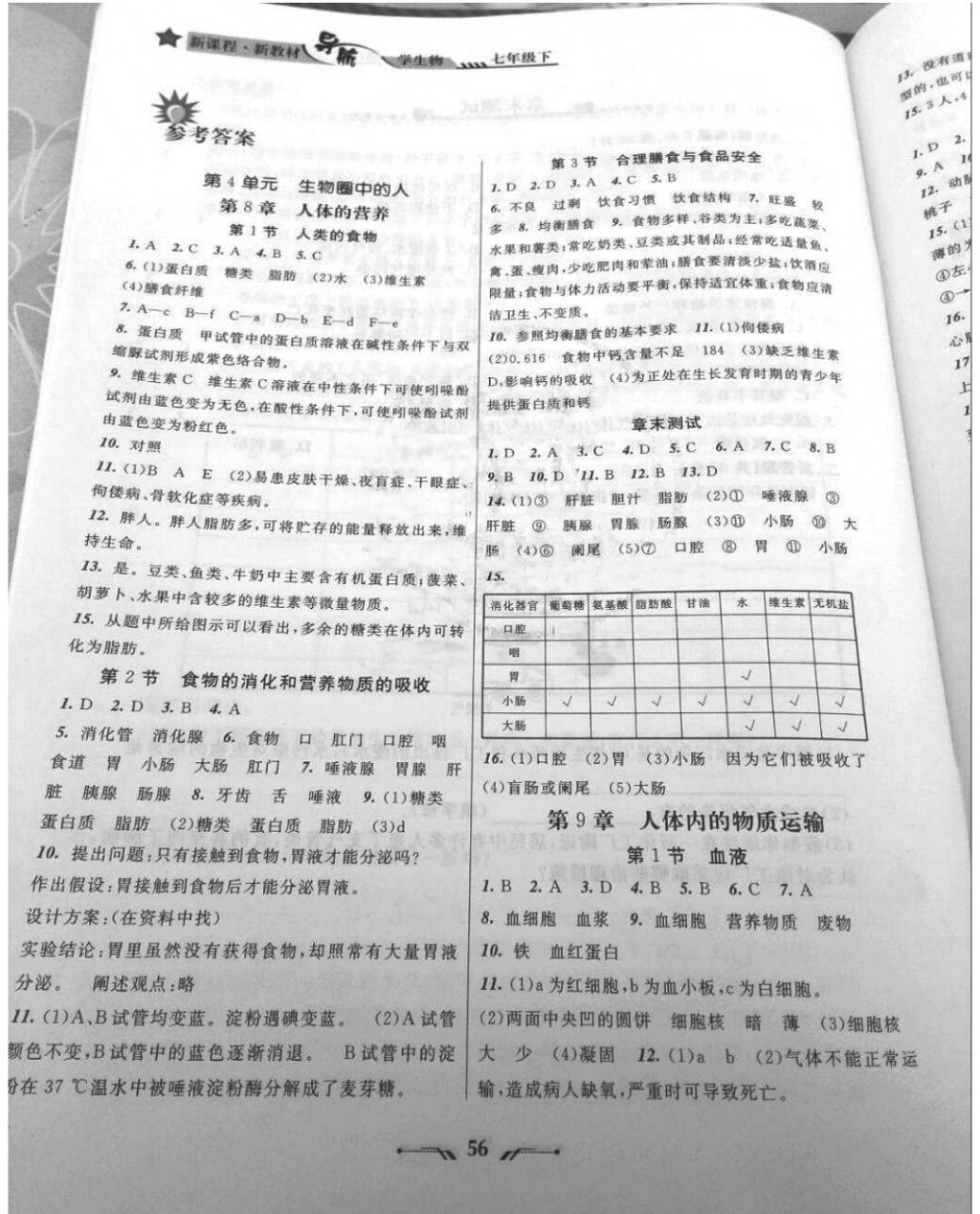 2018年新课程新教材导航学生物七年级下册北师大版 第1页