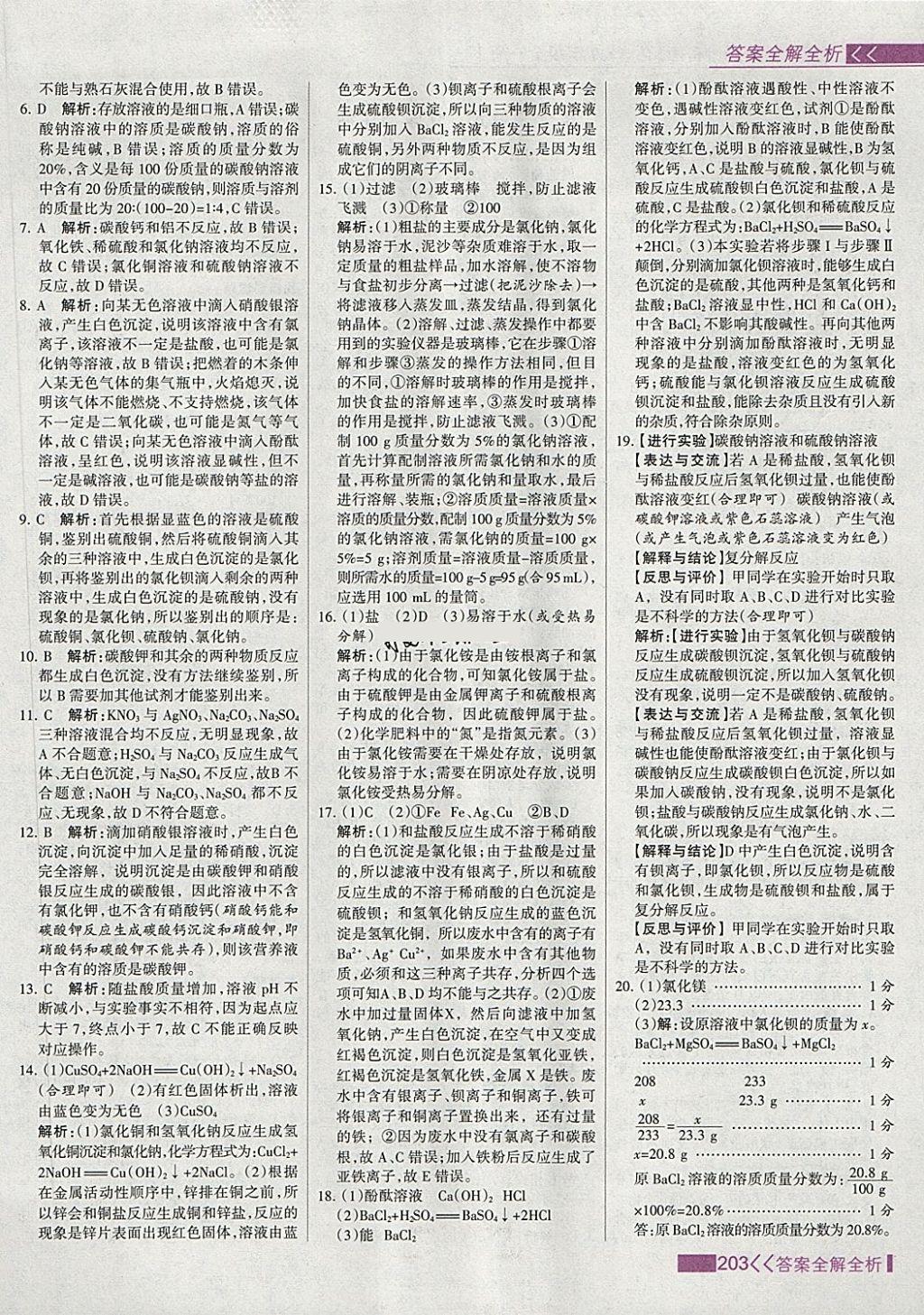 2018年考點(diǎn)集訓(xùn)與滿分備考九年級(jí)化學(xué)全一冊(cè)下 第35頁(yè)