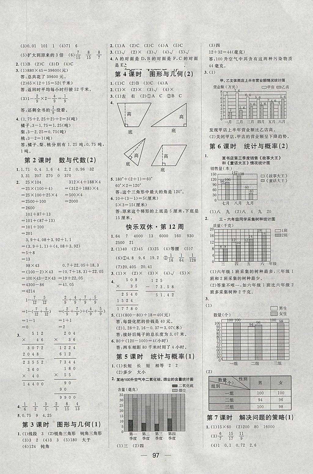 2018年陽(yáng)光計(jì)劃第一步四年級(jí)數(shù)學(xué)下冊(cè)冀教版 第9頁(yè)