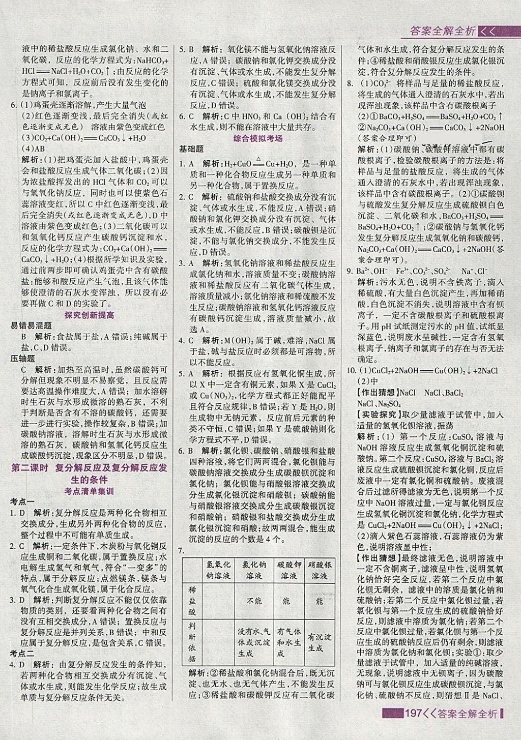 2018年考點(diǎn)集訓(xùn)與滿分備考九年級(jí)化學(xué)全一冊(cè)下 第29頁