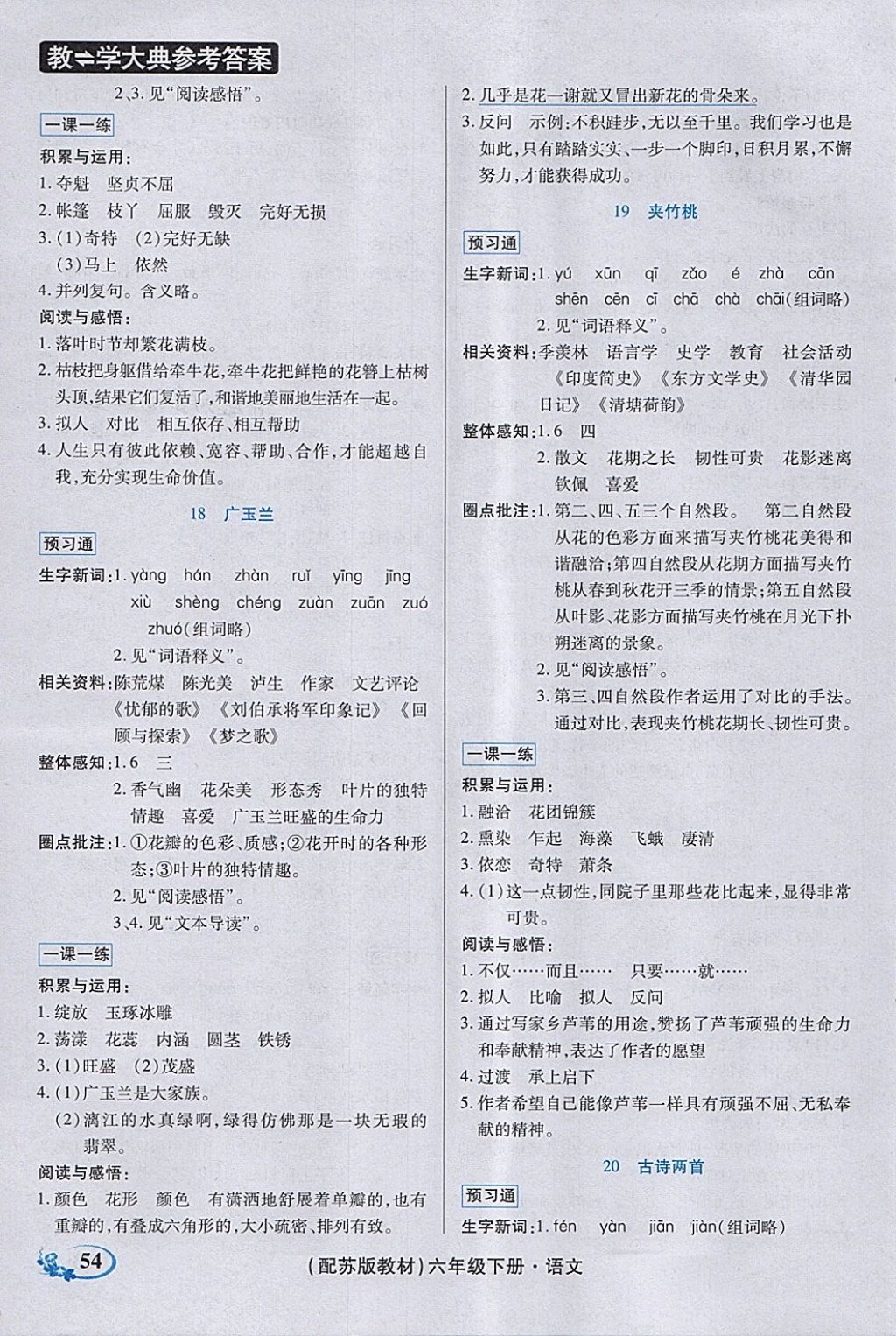 2018年教學(xué)大典六年級(jí)語文下冊蘇教版 第11頁