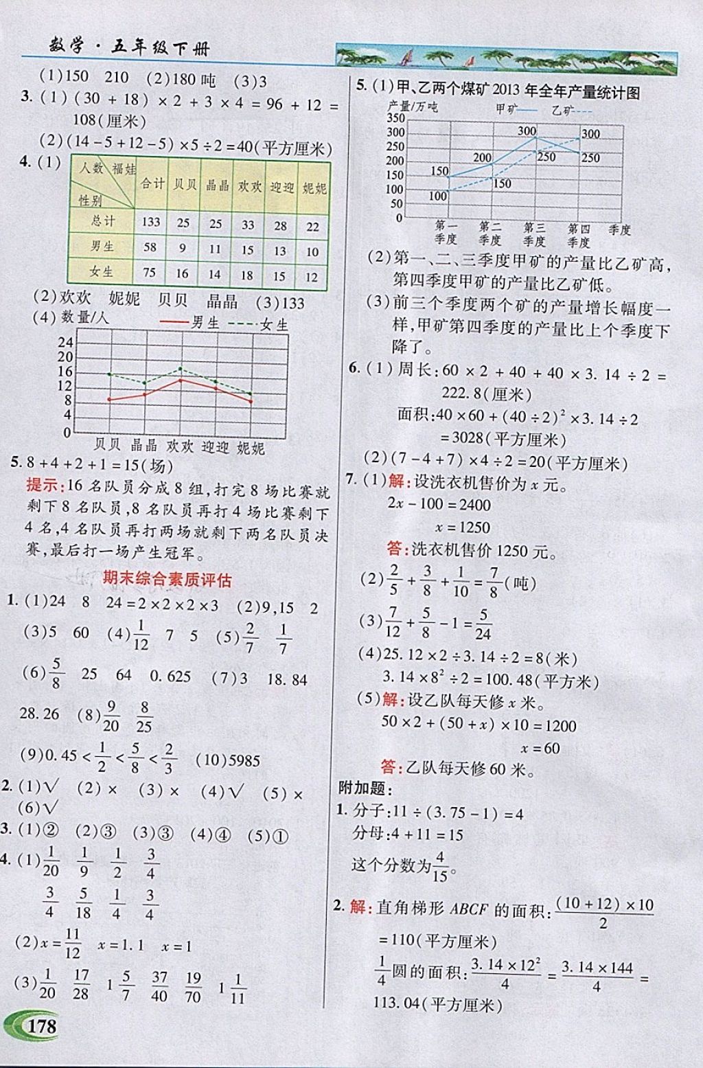 2018年引探練創(chuàng)英才教程五年級數學下冊蘇教版 第13頁