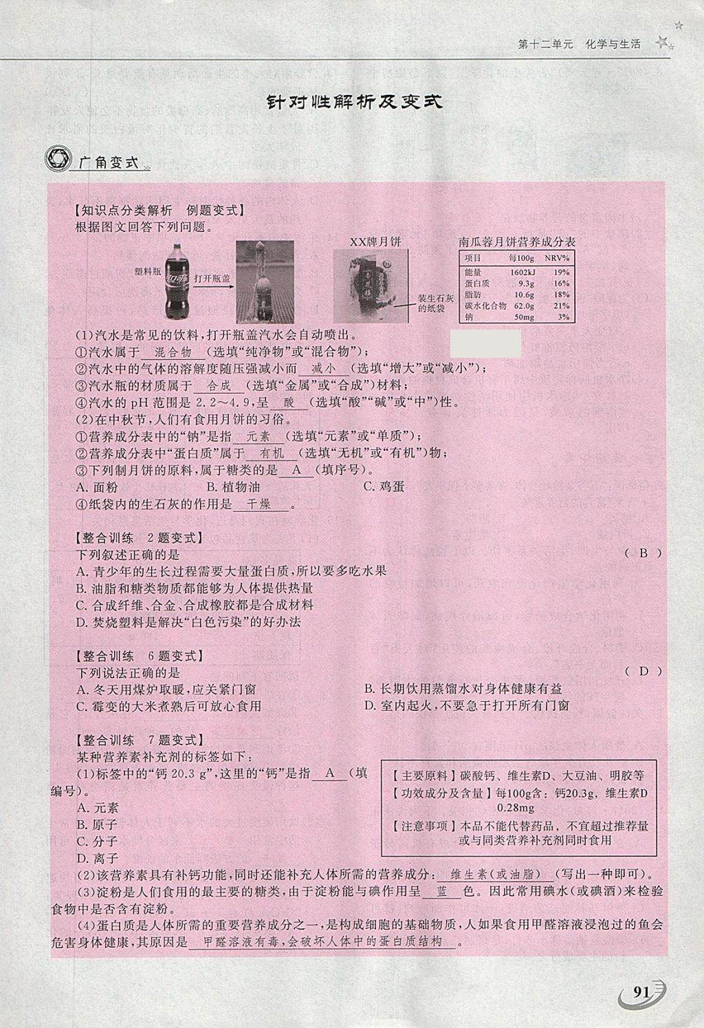 2018年五州圖書超越訓(xùn)練九年級化學(xué)下冊人教版 第172頁