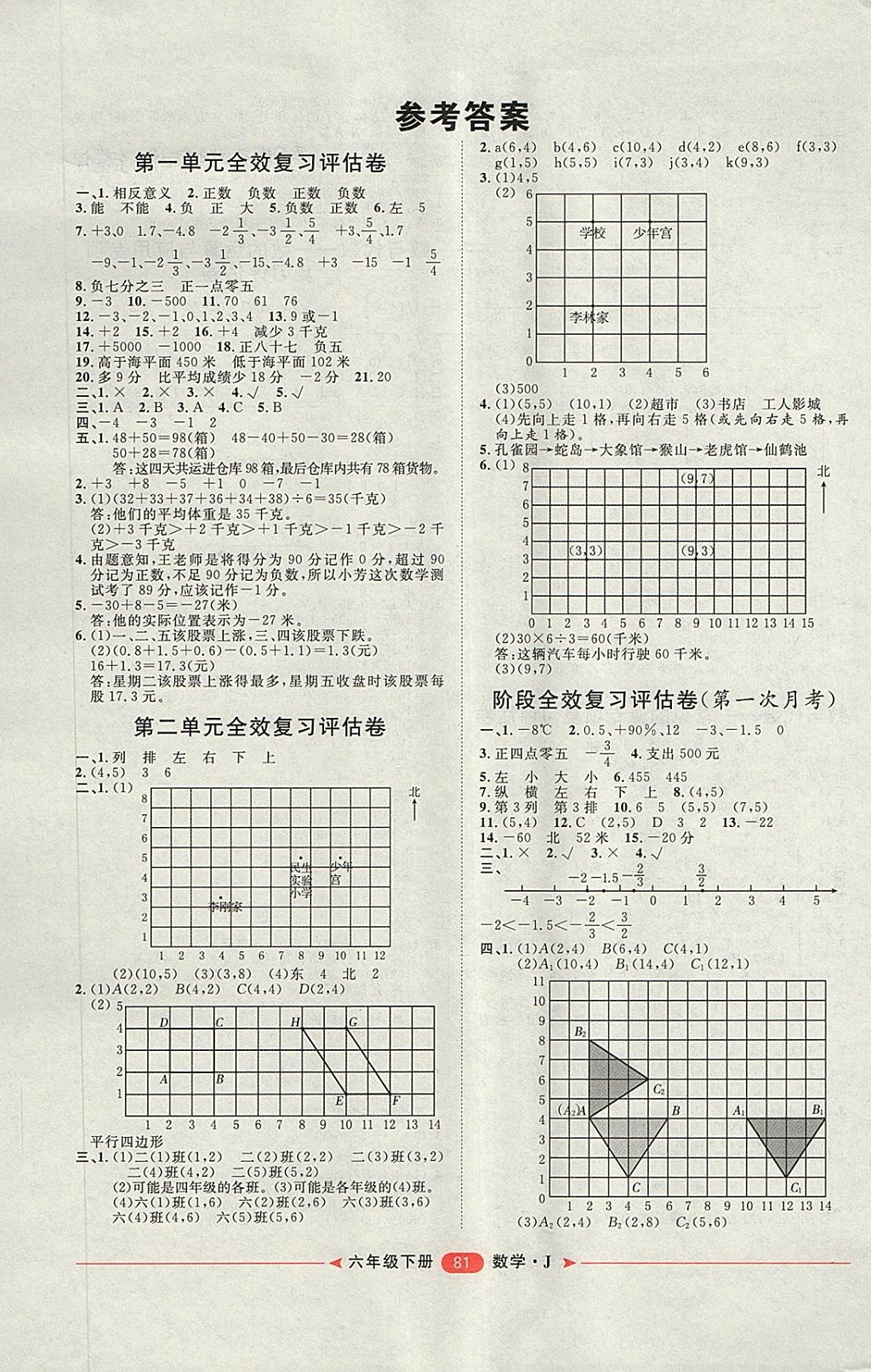 2018年阳光计划第二步六年级数学下册冀教版 第1页