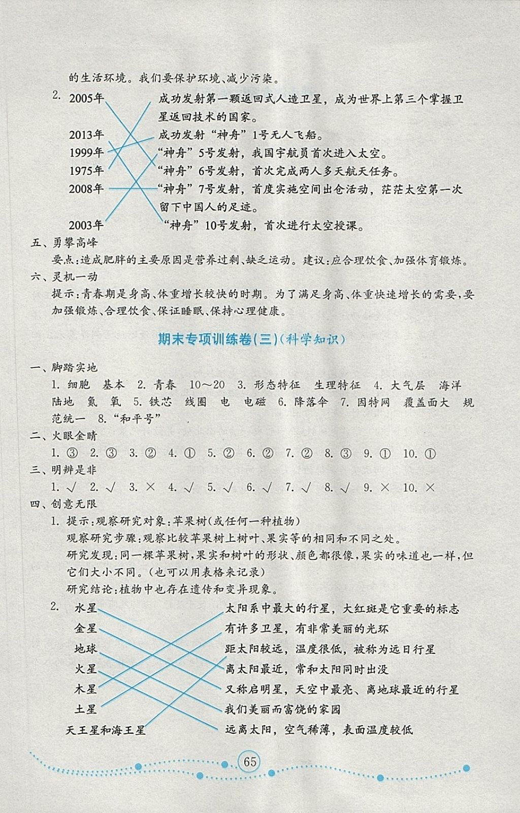 2018年金鑰匙小學(xué)科學(xué)試卷六年級下冊青島版金版 第9頁