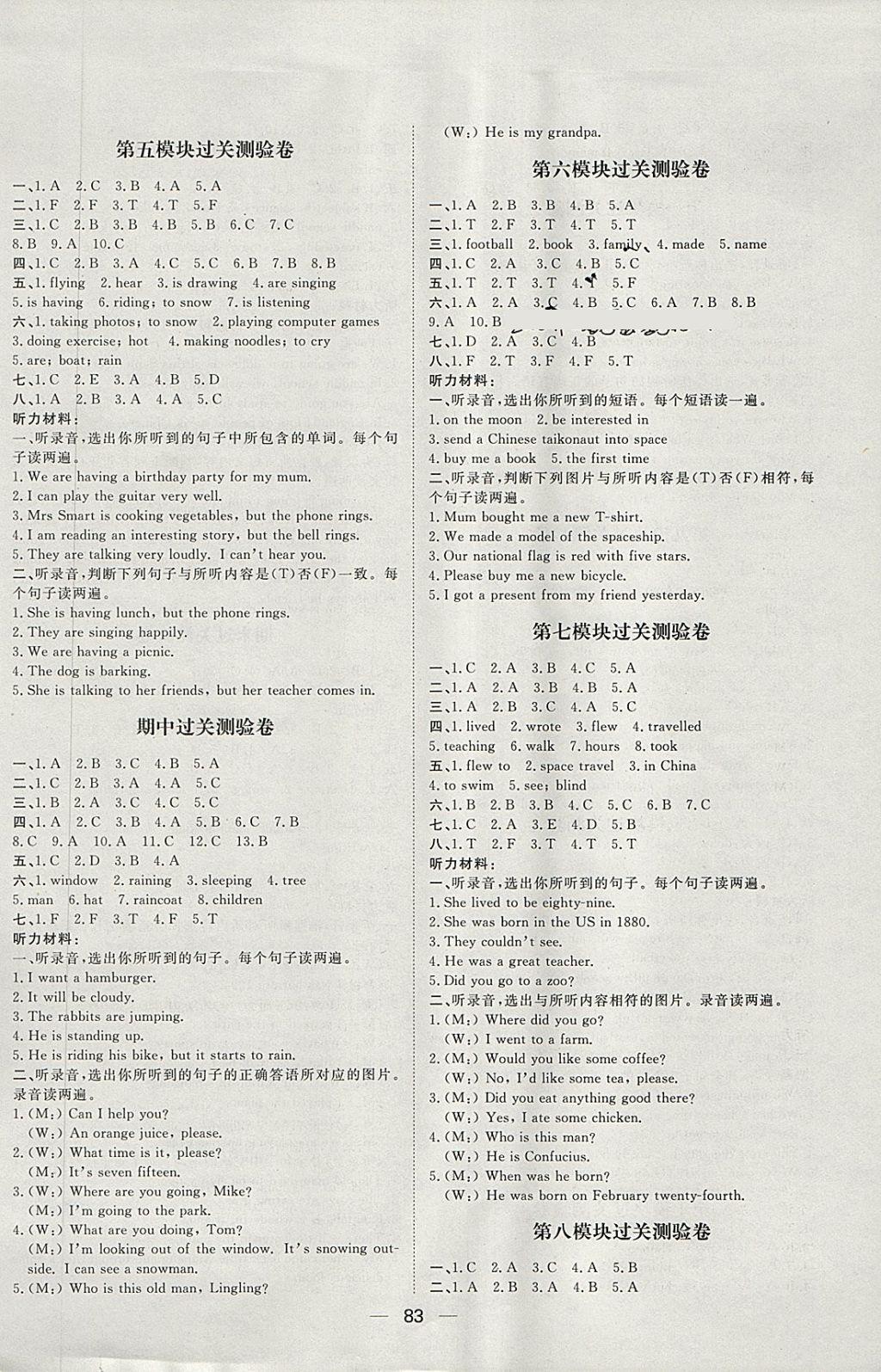 2018年陽光計劃第一步六年級英語下冊外研版 第7頁