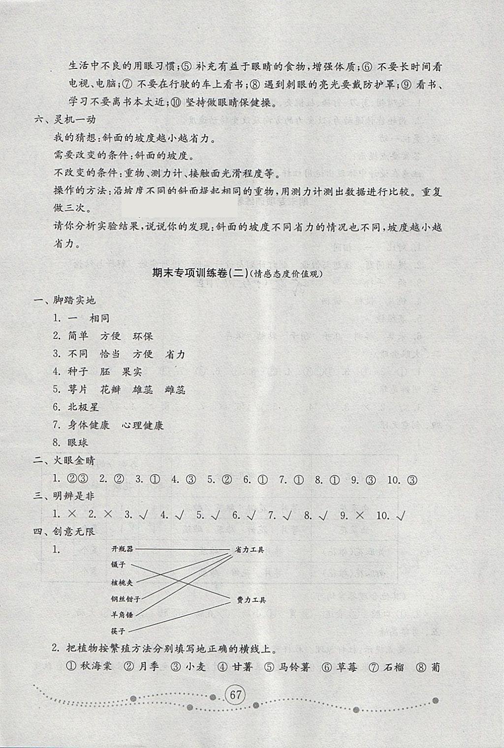 2018年金钥匙小学科学试卷五年级下册青岛版 第11页