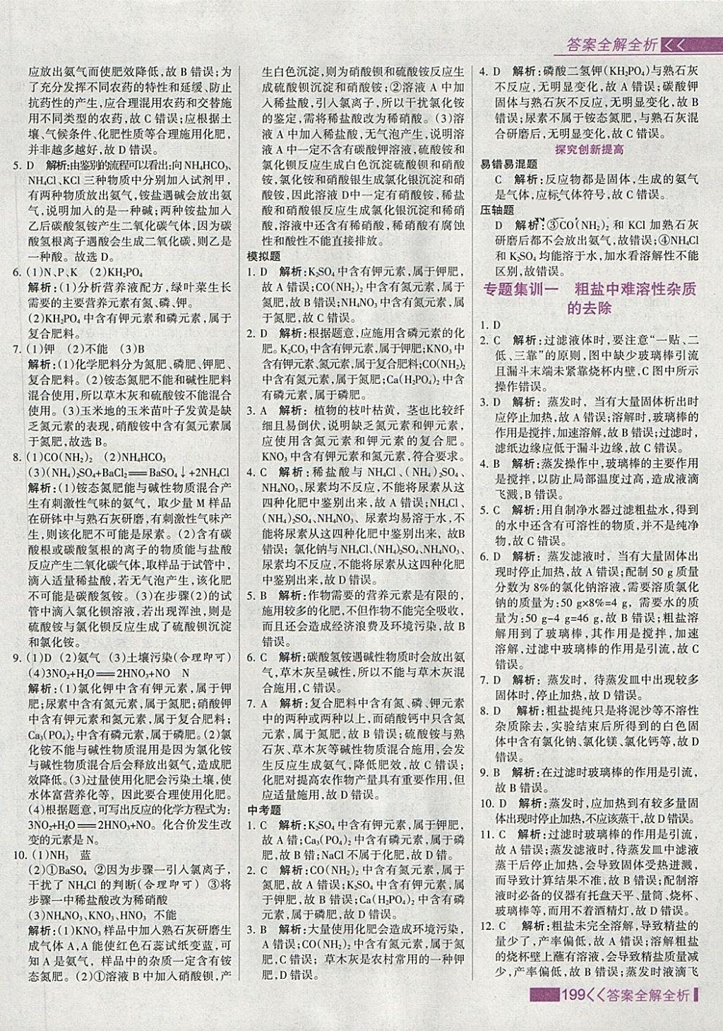 2018年考點集訓(xùn)與滿分備考九年級化學(xué)全一冊下 第31頁