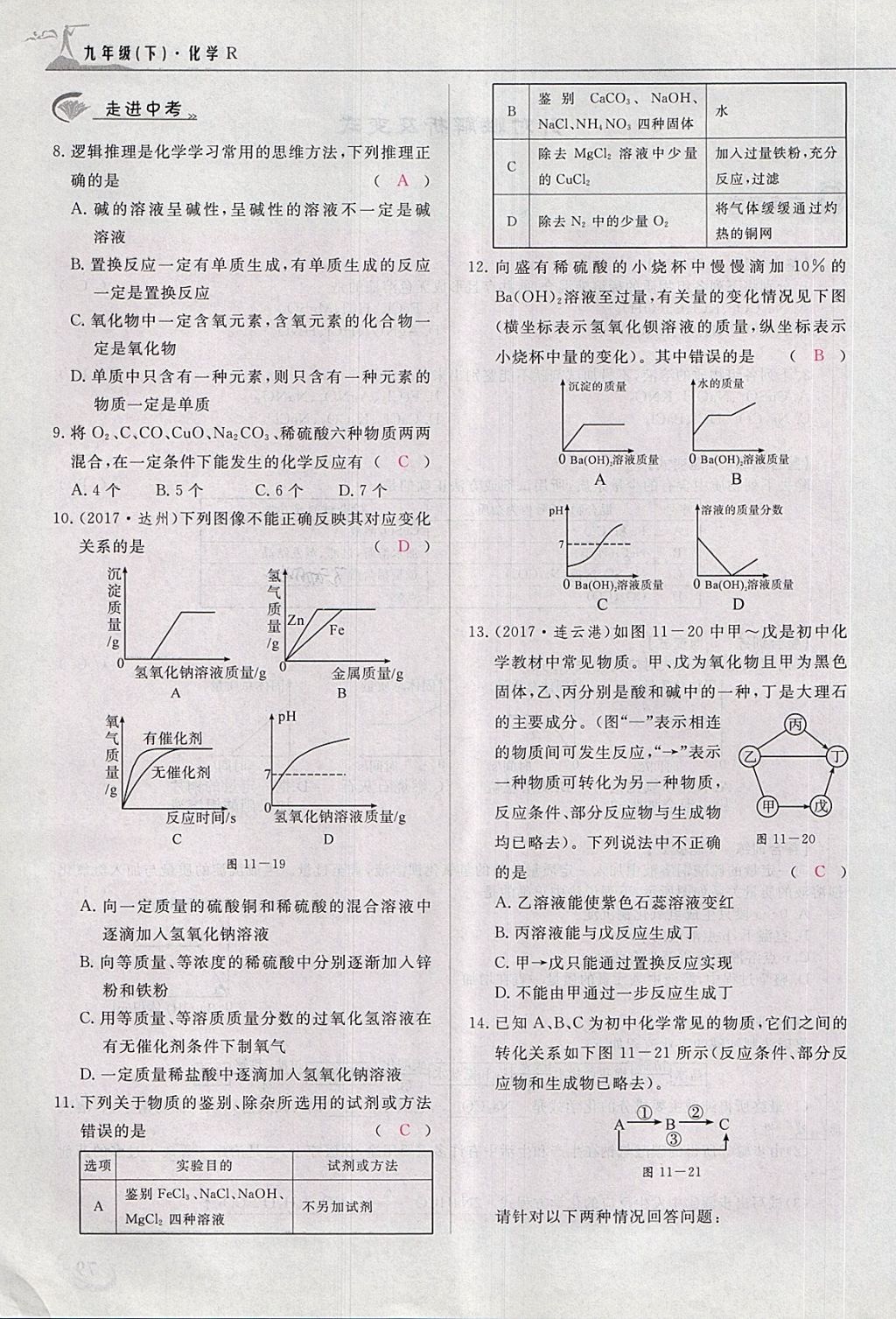 2018年五州圖書超越訓(xùn)練九年級化學(xué)下冊人教版 第149頁