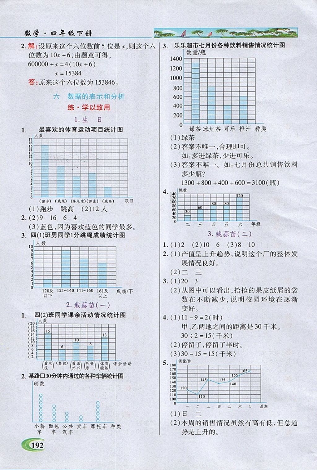 2018年引探練創(chuàng)英才教程四年級數(shù)學下冊北師大版 第10頁