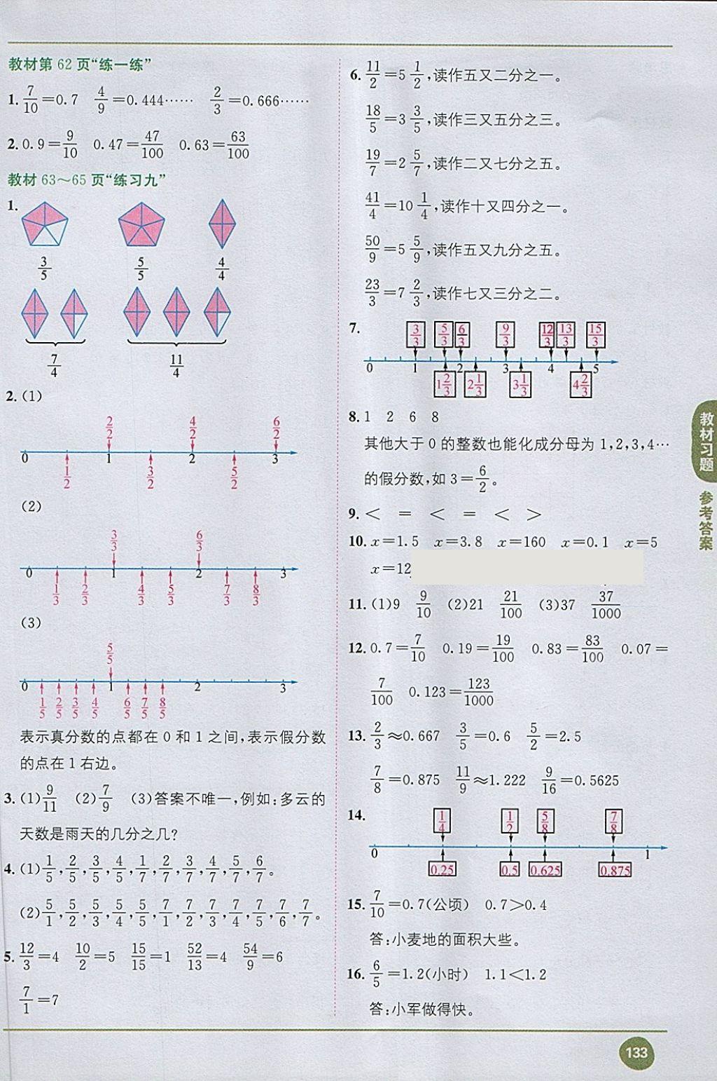 2018年课本五年级数学下册苏教版 第11页