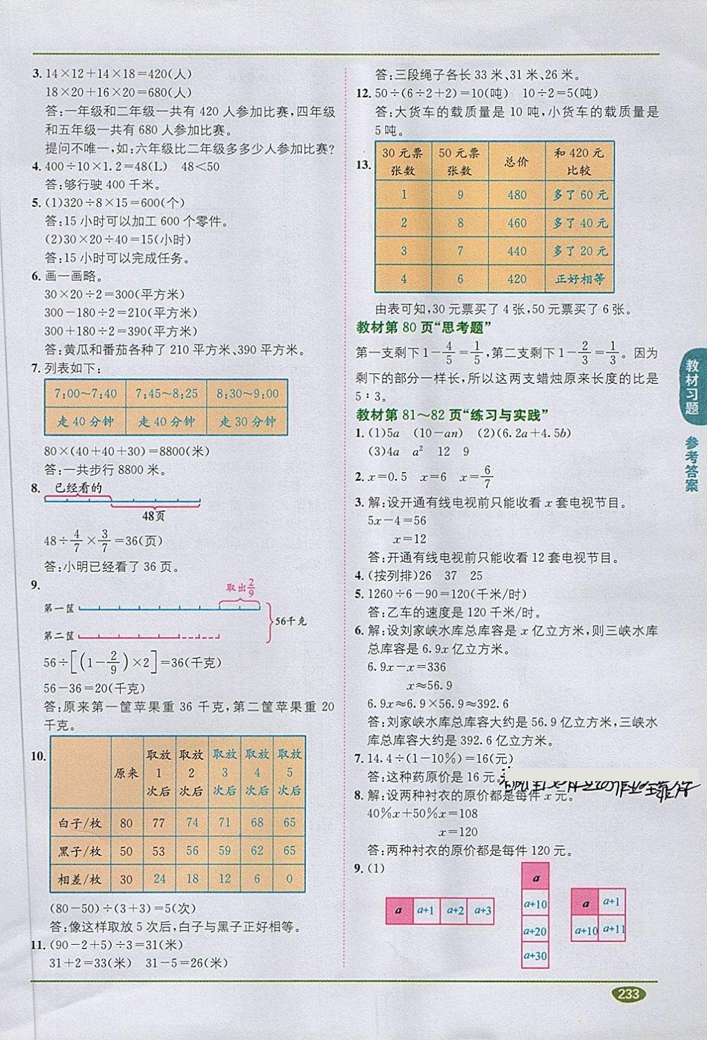 2018年課本蘇教版六年級(jí)數(shù)學(xué)下冊 第11頁