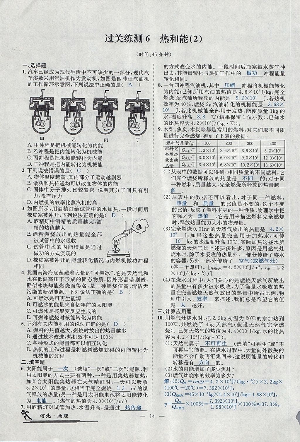 2018年中考2號(hào)河北考試說明的說明物理 第137頁