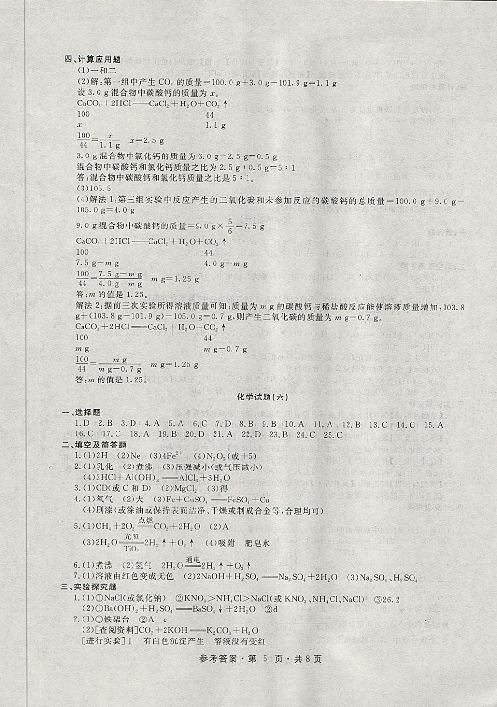 2018年初中畢業(yè)生升學(xué)模擬考試化學(xué) 第5頁