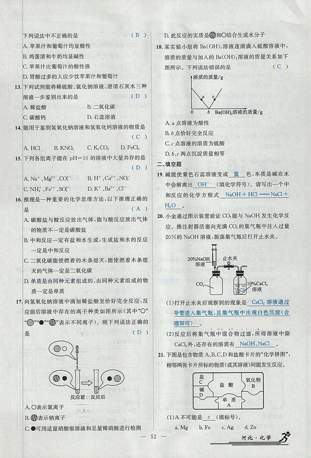 2018年中考2號(hào)河北考試說(shuō)明的說(shuō)明化學(xué) 第181頁(yè)