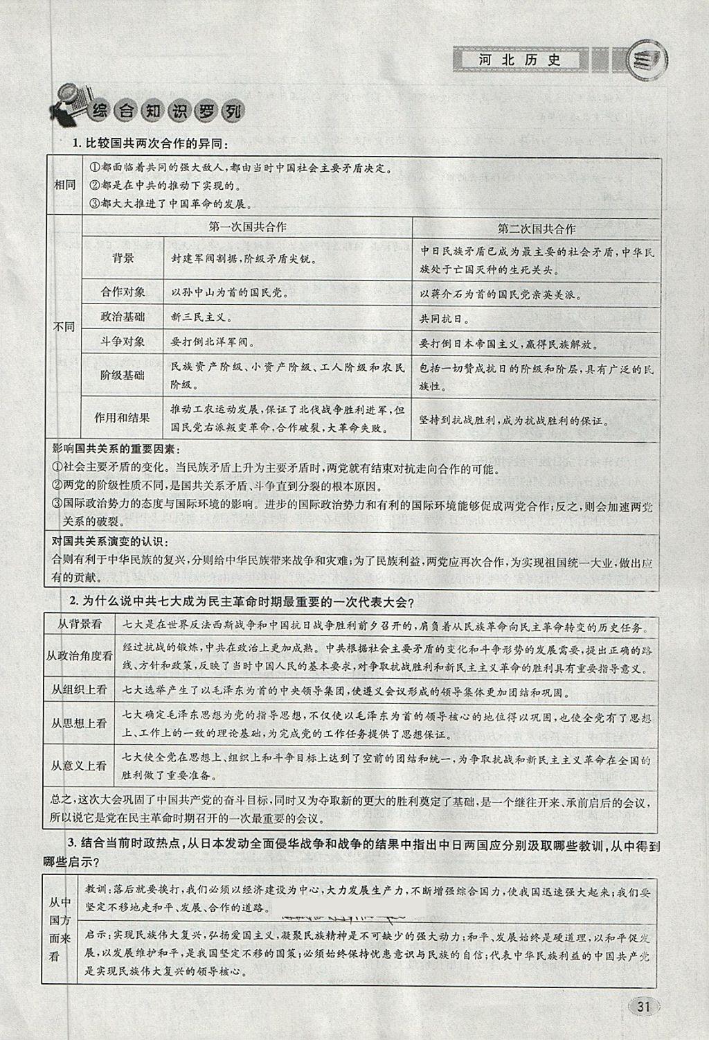 2018年中考2號河北考試說明的說明歷史 第27頁