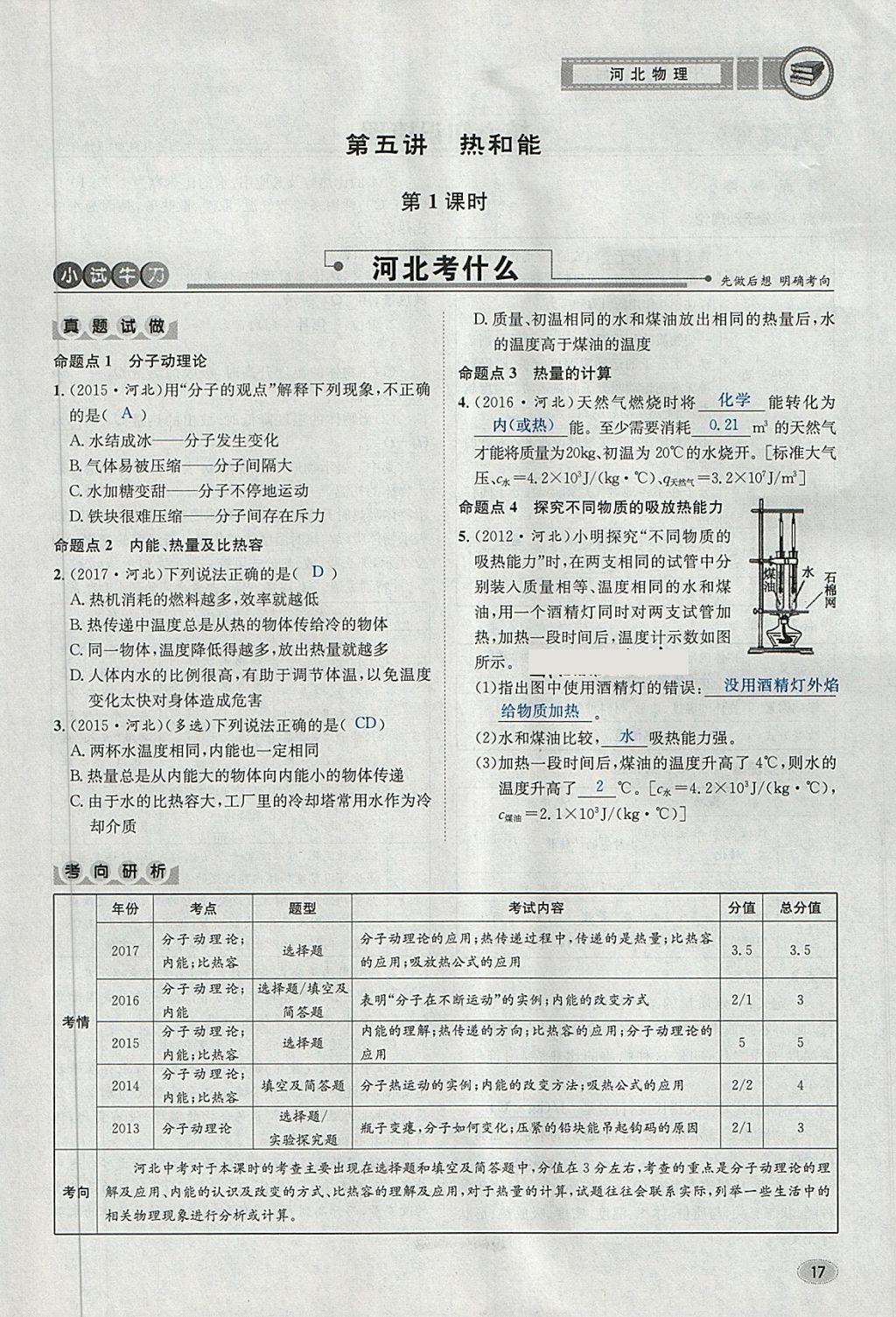 2018年中考2號(hào)河北考試說(shuō)明的說(shuō)明物理 第17頁(yè)