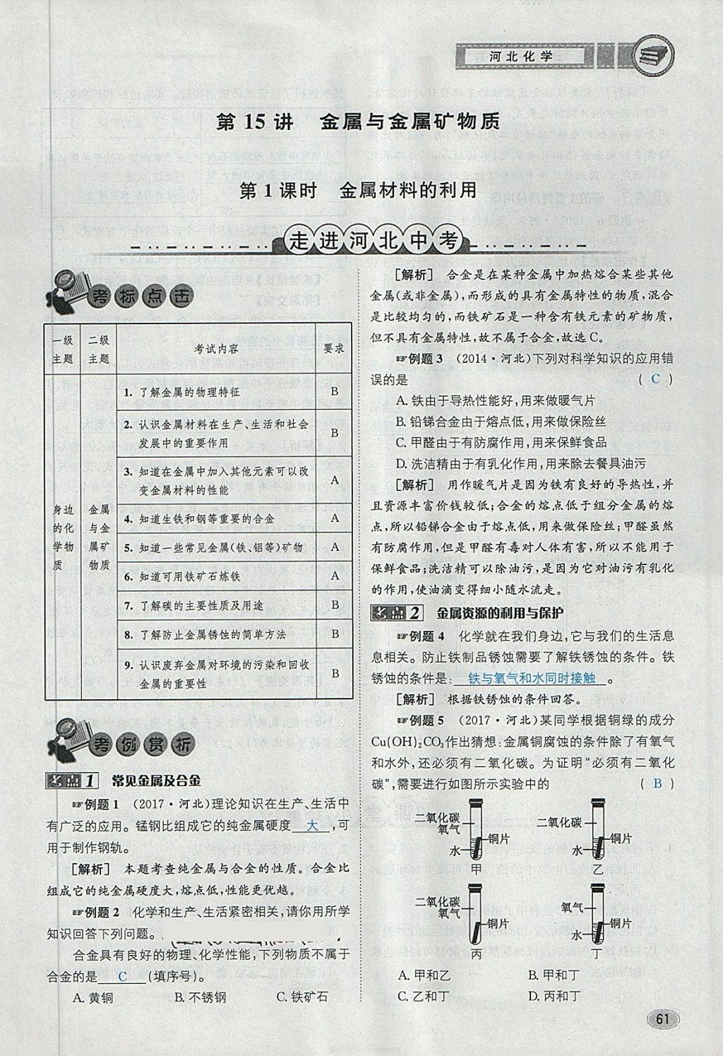 2018年中考2號(hào)河北考試說明的說明化學(xué) 第13頁