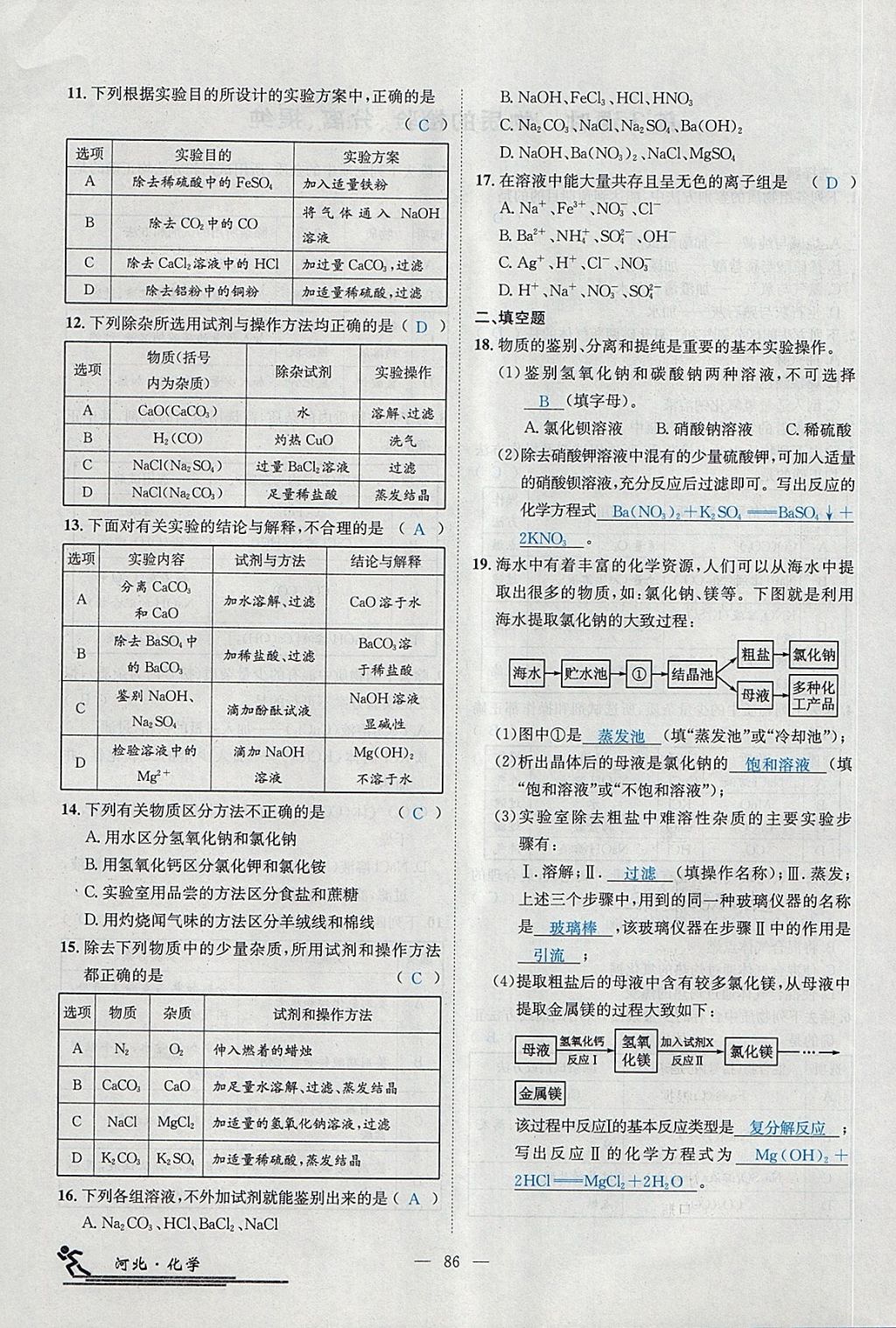 2018年中考2號河北考試說明的說明化學(xué) 第216頁