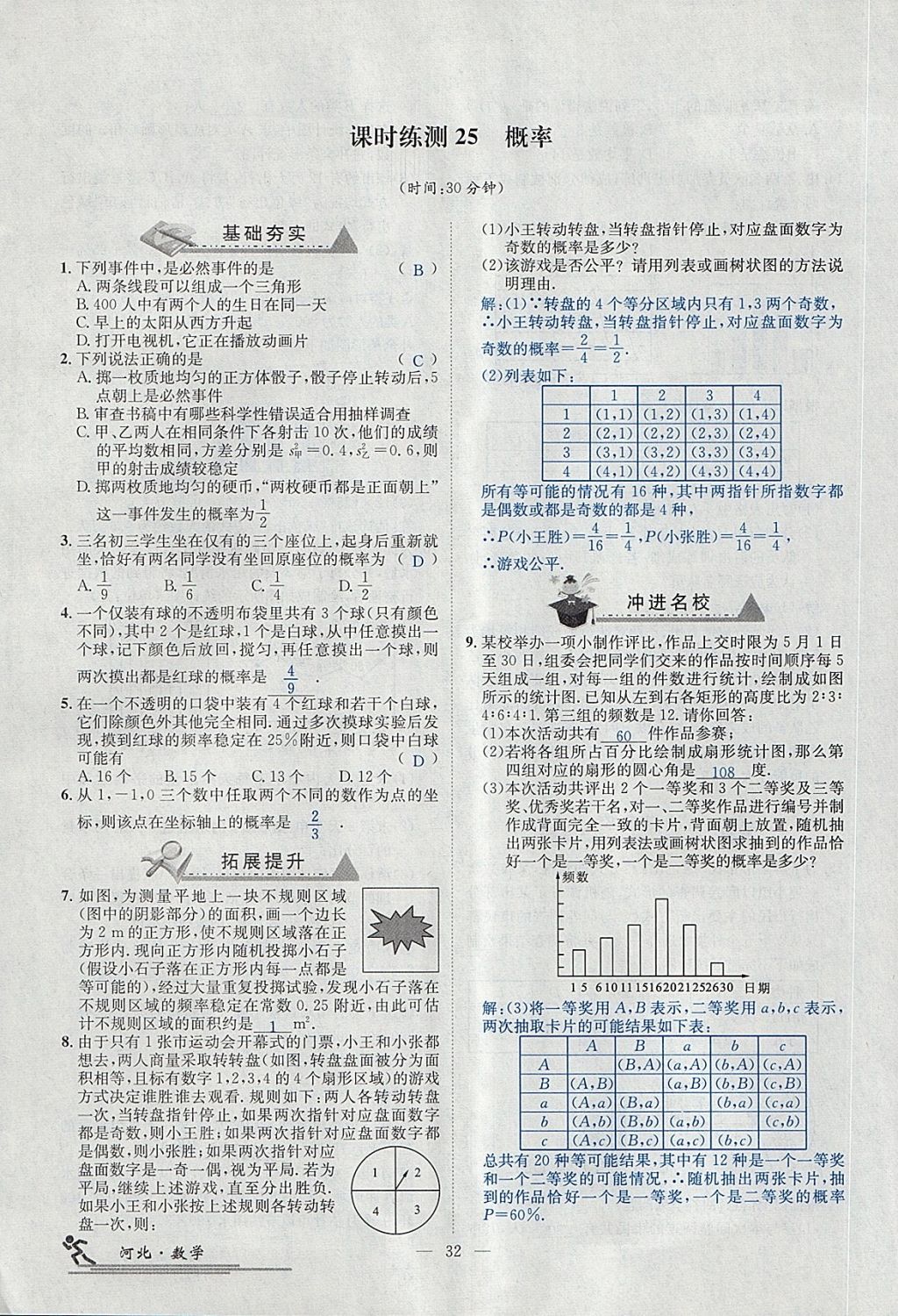 2018年中考2號河北考試說明的說明數(shù)學(xué) 第244頁